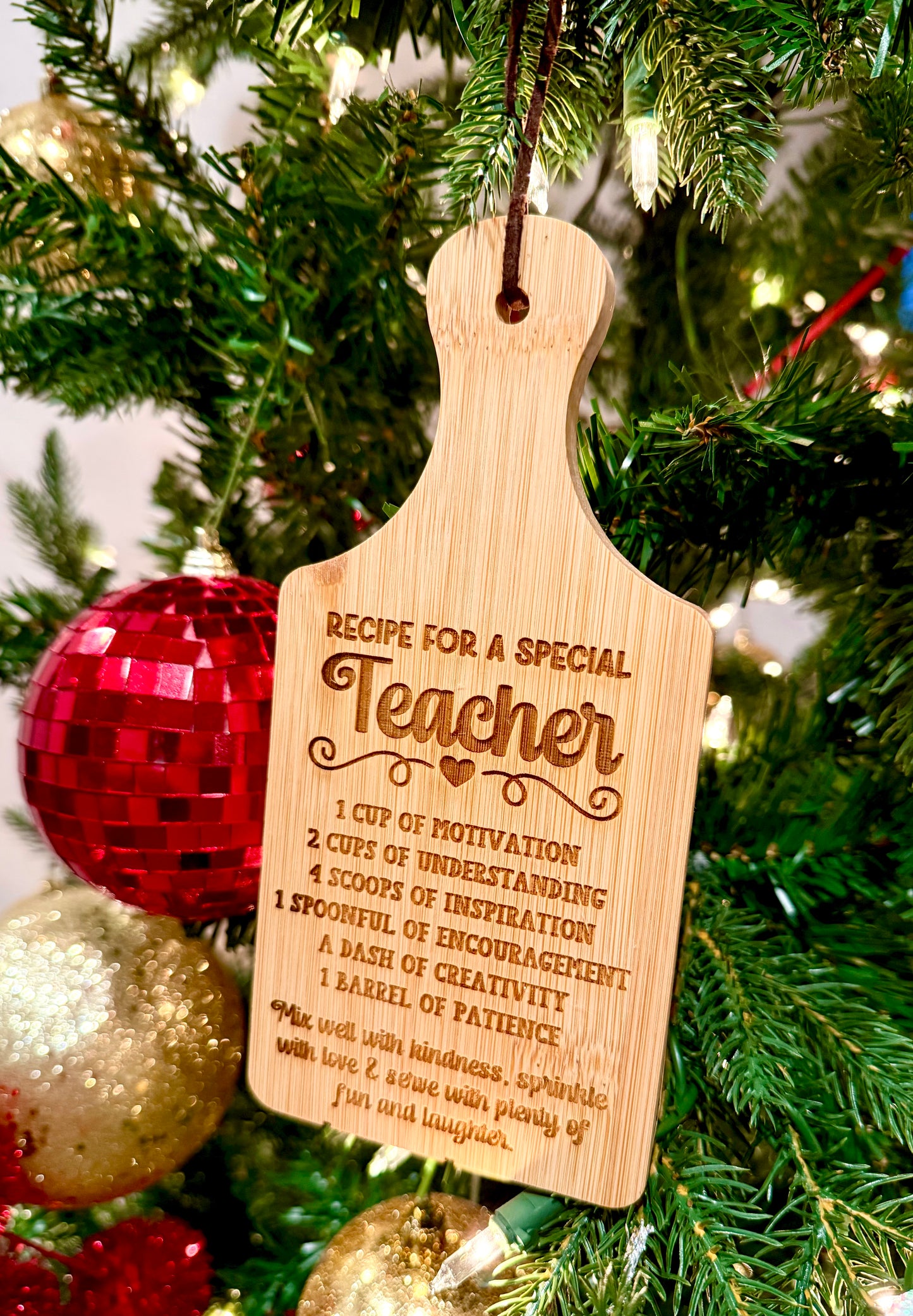 Teacher Cutting Board Ornament