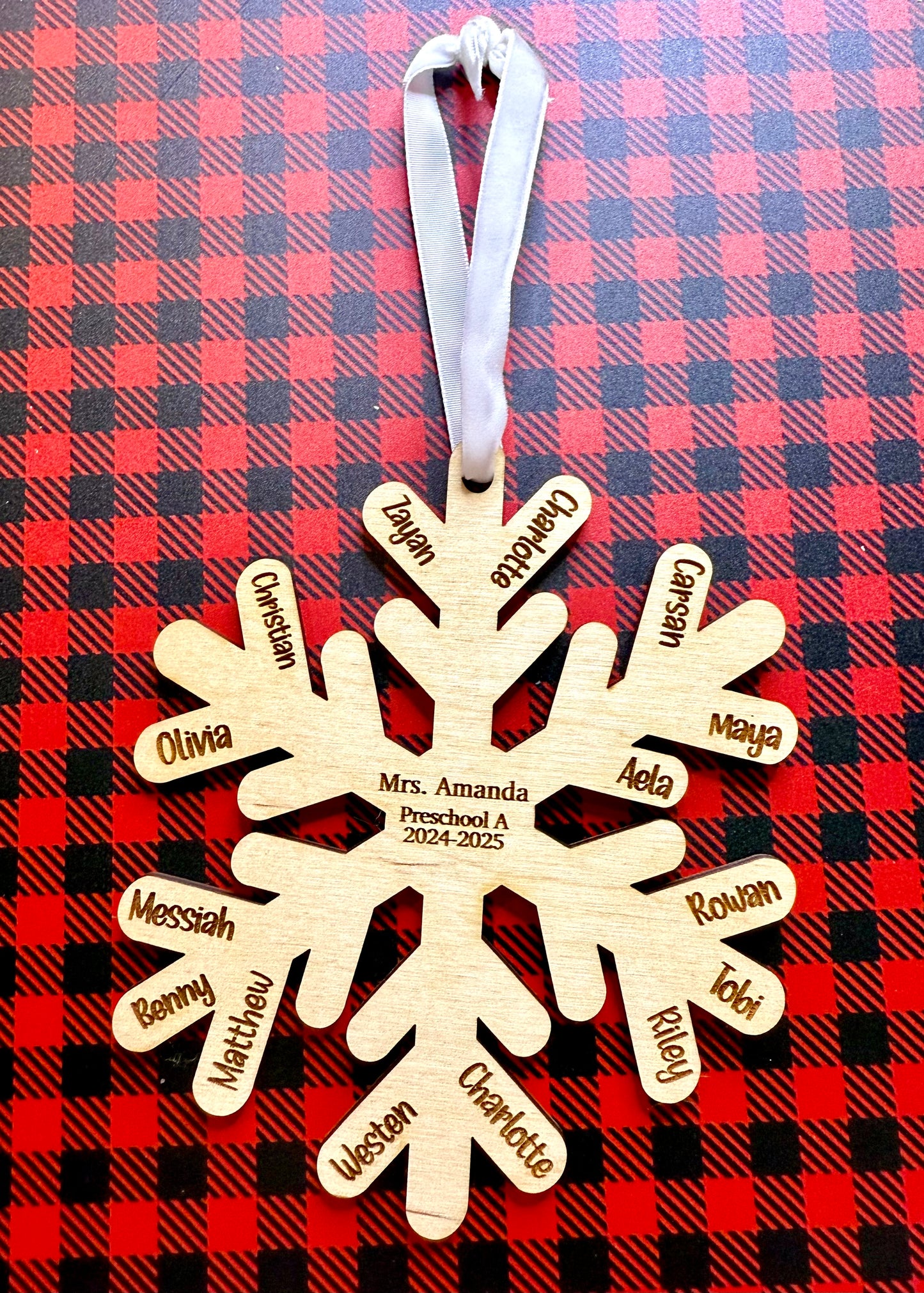 Teacher Snowflake Christmas Ornament