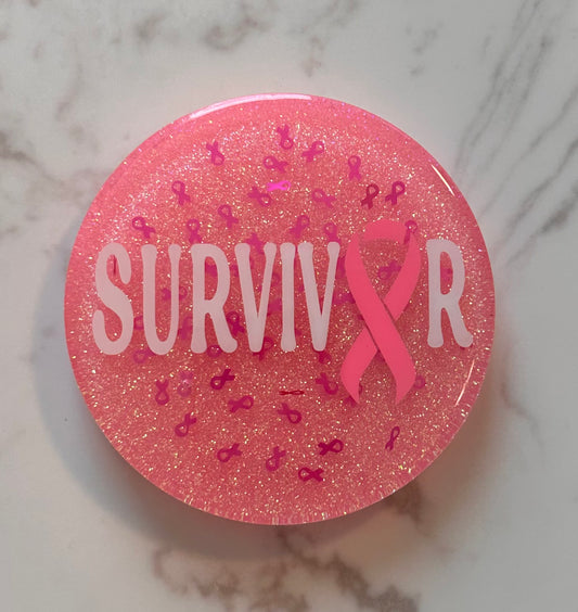 *Survivor* Breast Cancer Awareness Coaster