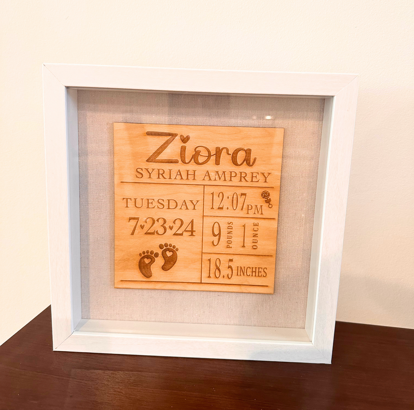 Baby Announcement Shadow Box