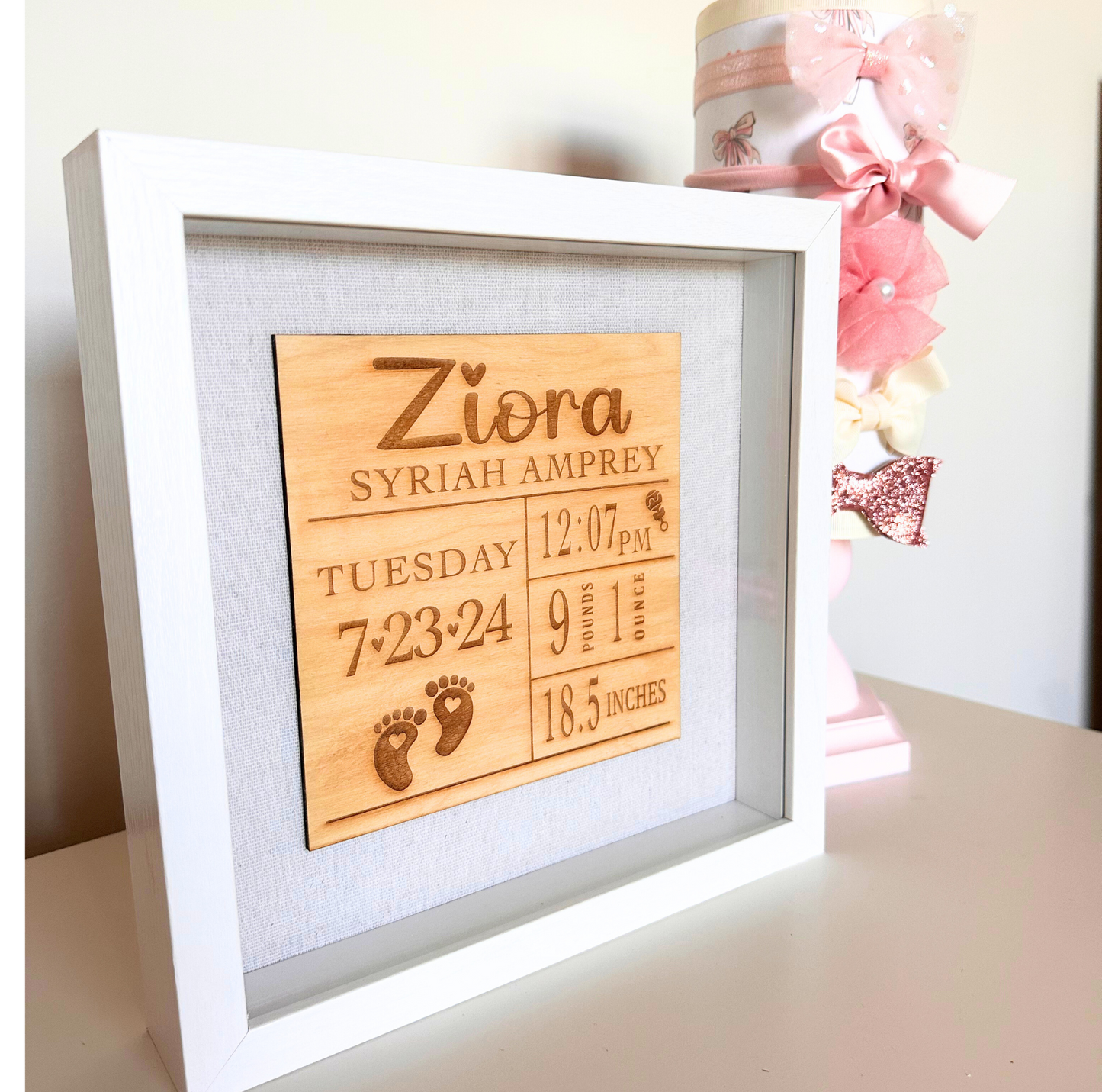 Baby Announcement Shadow Box