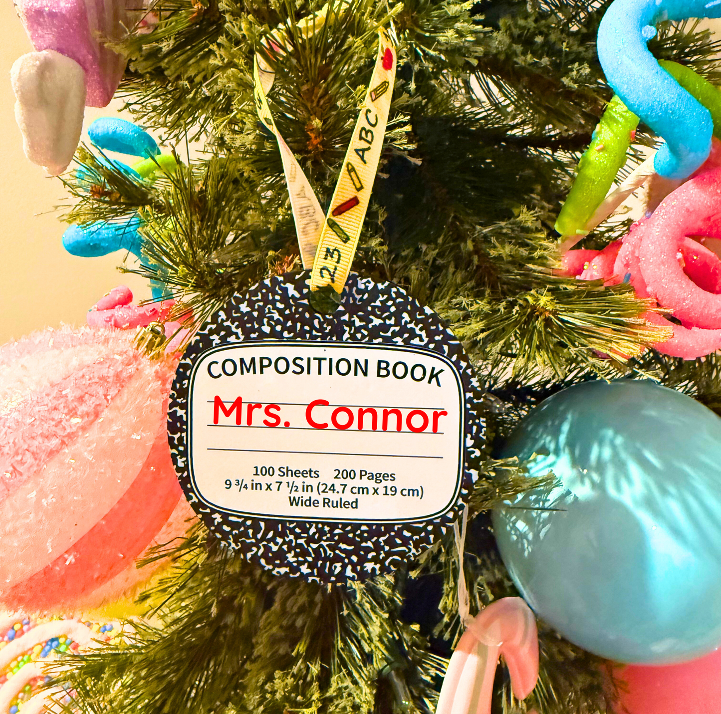 Composition Teacher Acrylic Ornament